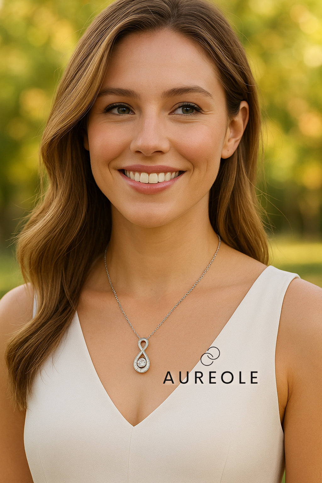 Moissanite Diamond Infinity Glow Necklace