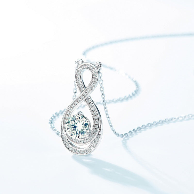 Moissanite Diamond Infinity Glow Necklace