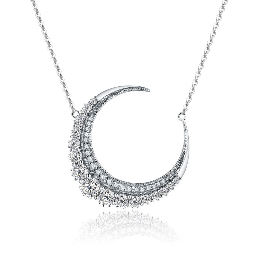 Moissanite Diamond Moonlight Necklace