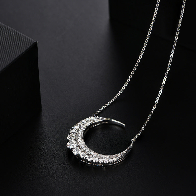 Moissanite Diamond Moonlight Necklace