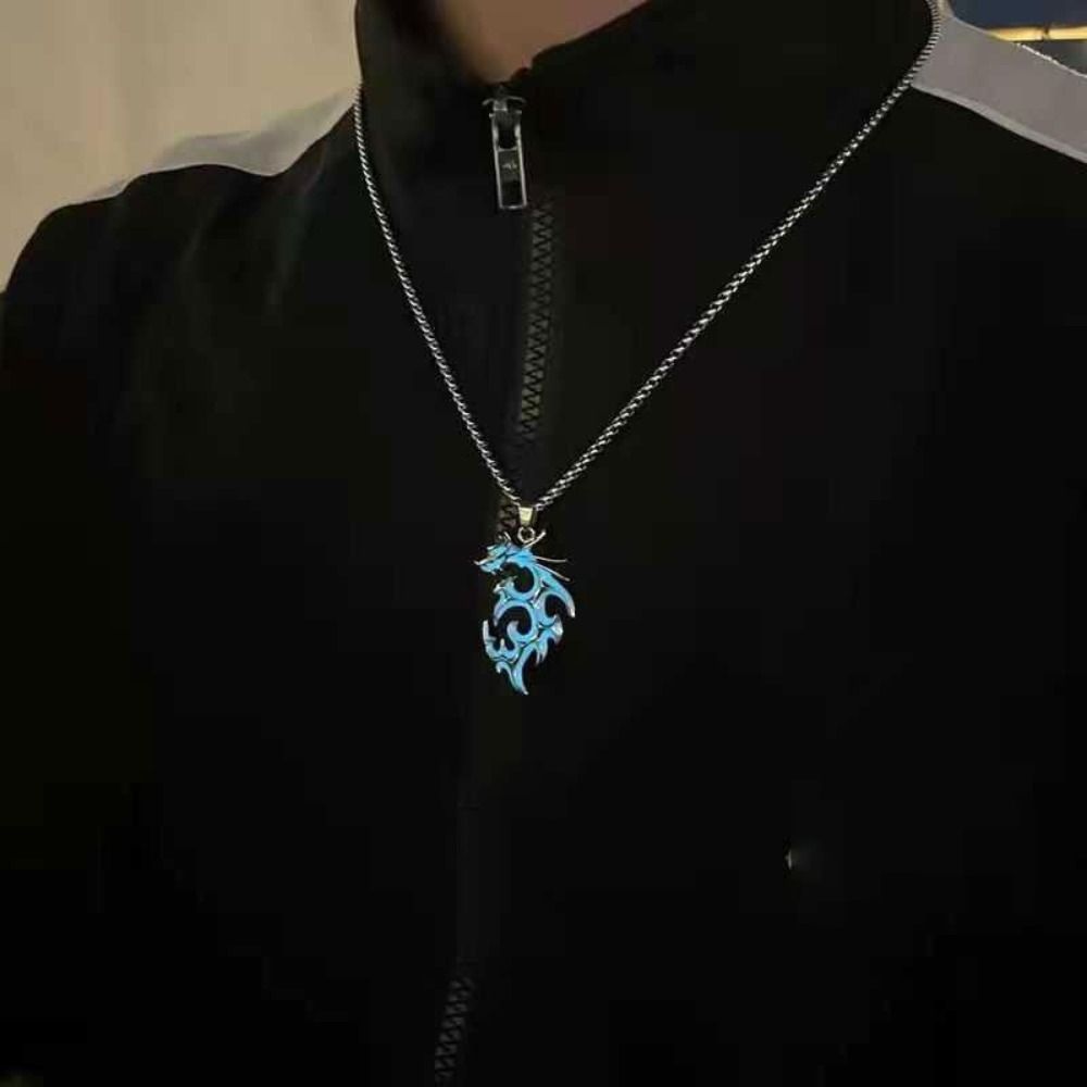 Luminous Flame Dragon Necklace
