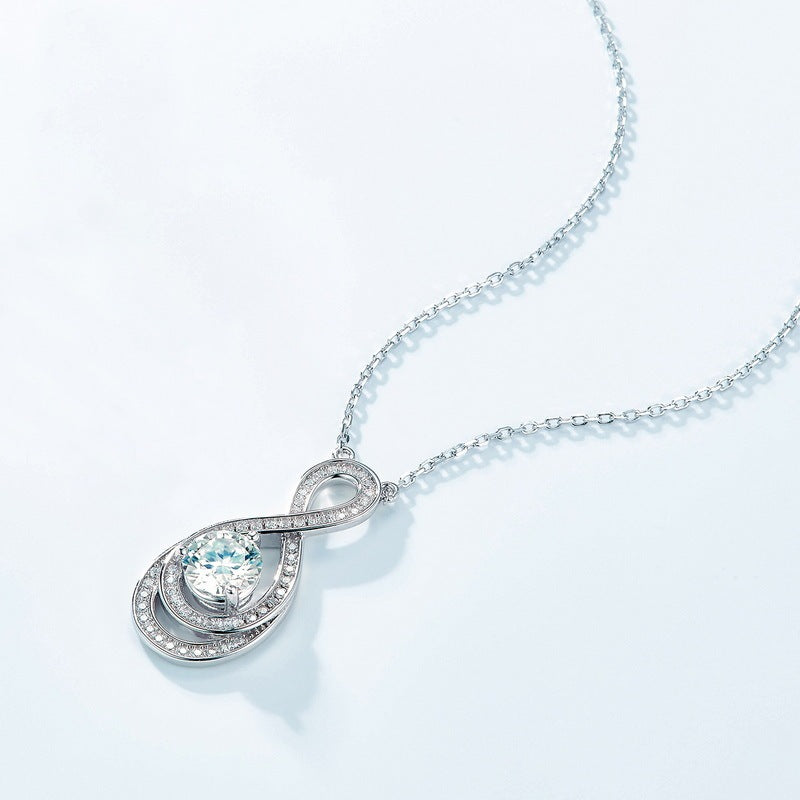 Moissanite Diamond Infinity Glow Necklace