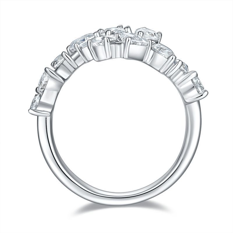 Moissanite Diamond Prism Ring