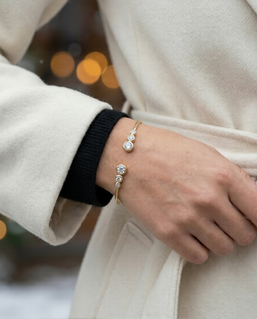 Pulsera Solis de diamantes y moissanita