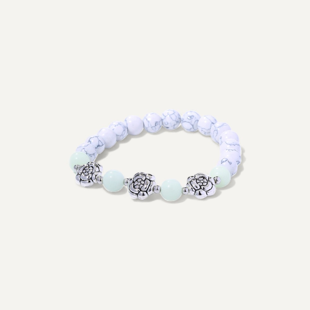 Luminous White Rose Bracelet