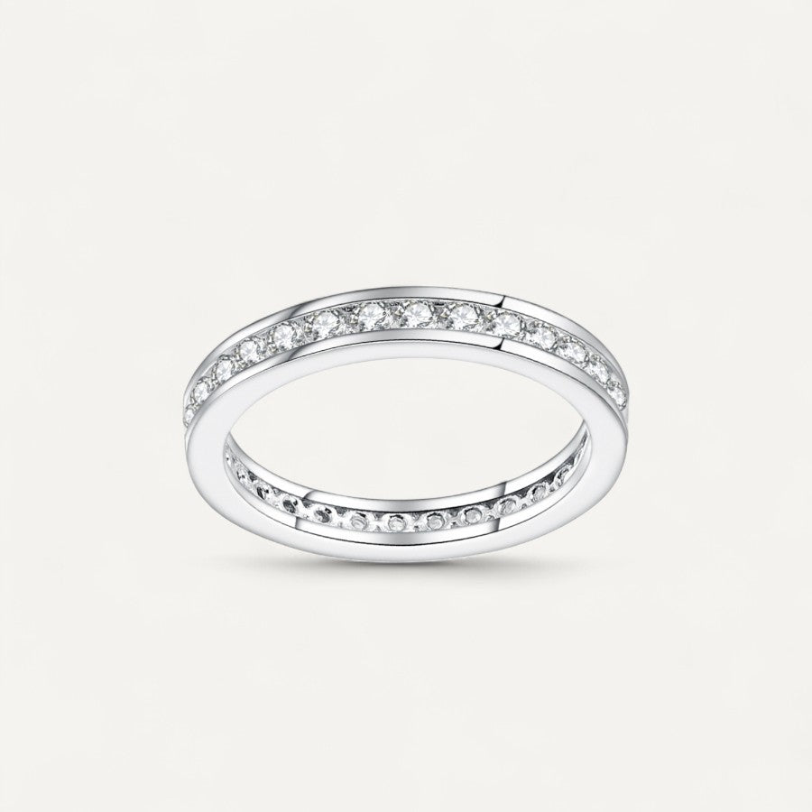 Moissanite Diamond Infinity Band