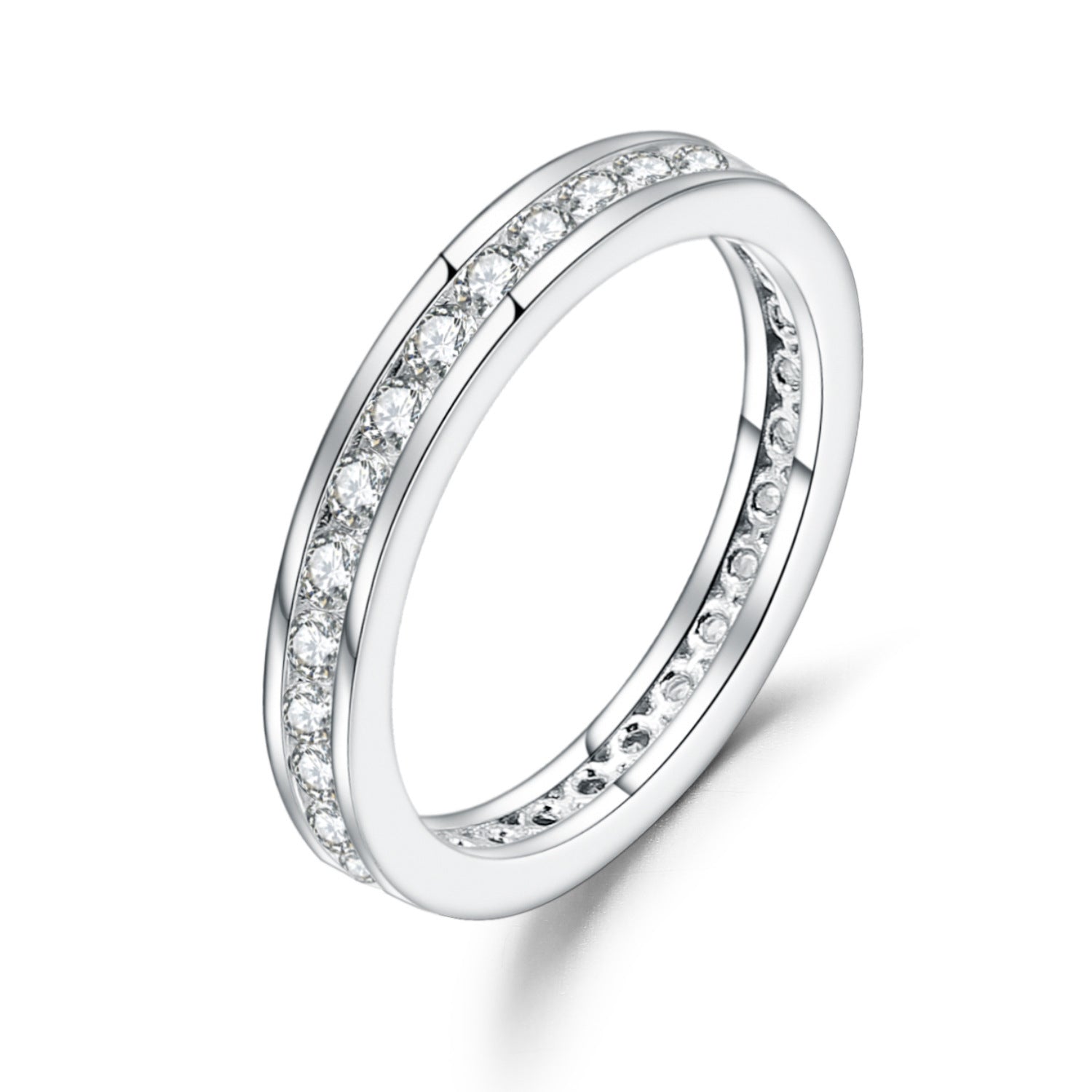 Moissanite Diamond Infinity Band