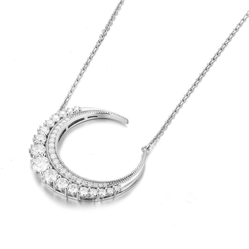 Moissanite Diamond Moonlight Necklace