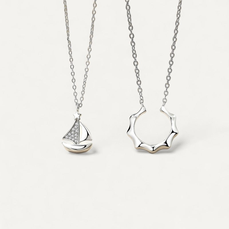 Silver Boat Necklaces