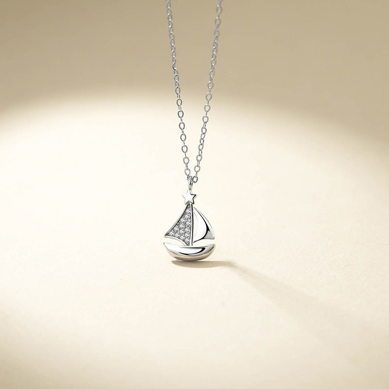 Silver Boat Necklaces