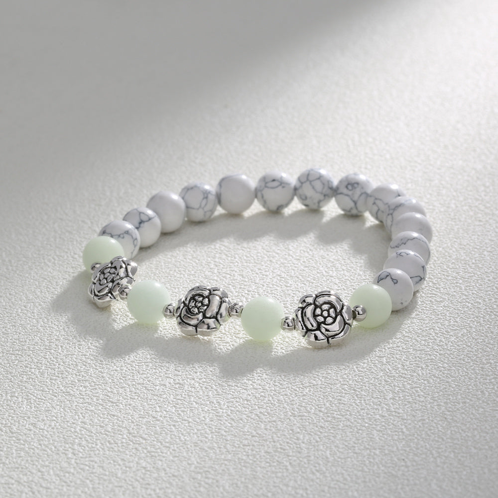 Luminous White Rose Bracelet