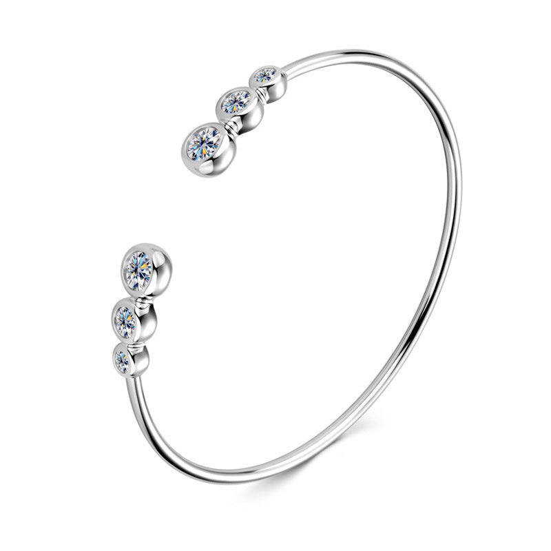 Moissanite Diamond Solis Cuff Bracelet