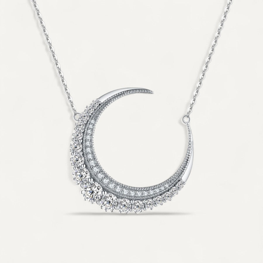 Moissanite Diamond Moonlight Necklace