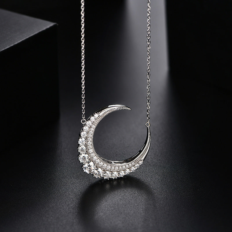 Moissanite Diamond Moonlight Necklace