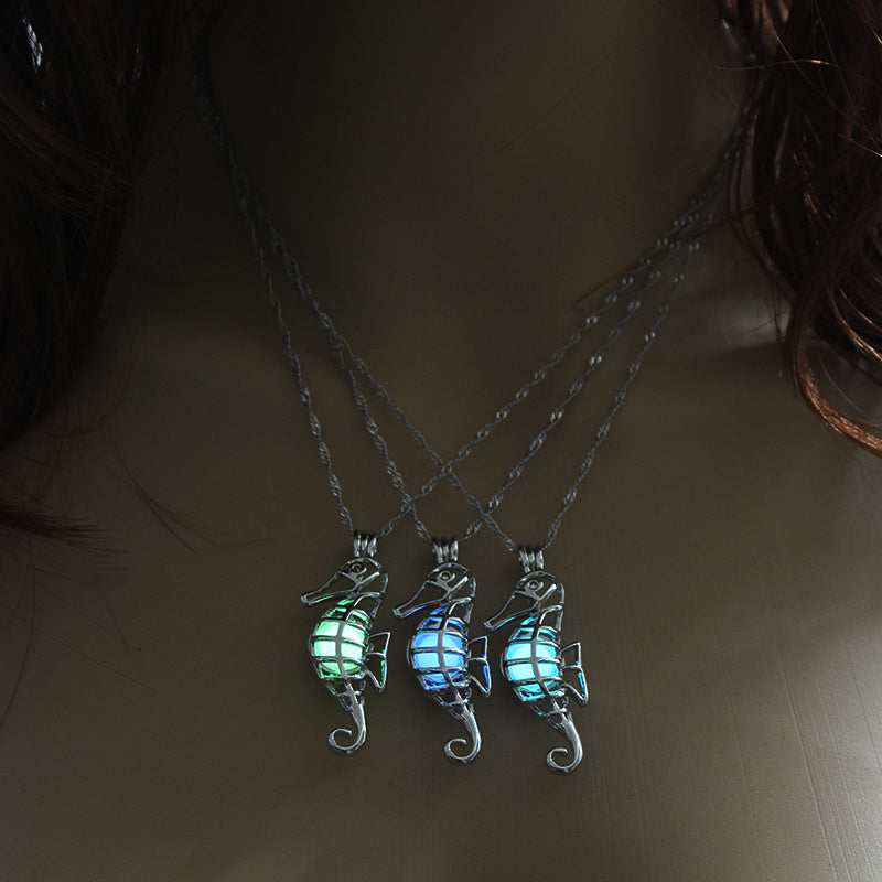 Luminous Seahorse Necklace