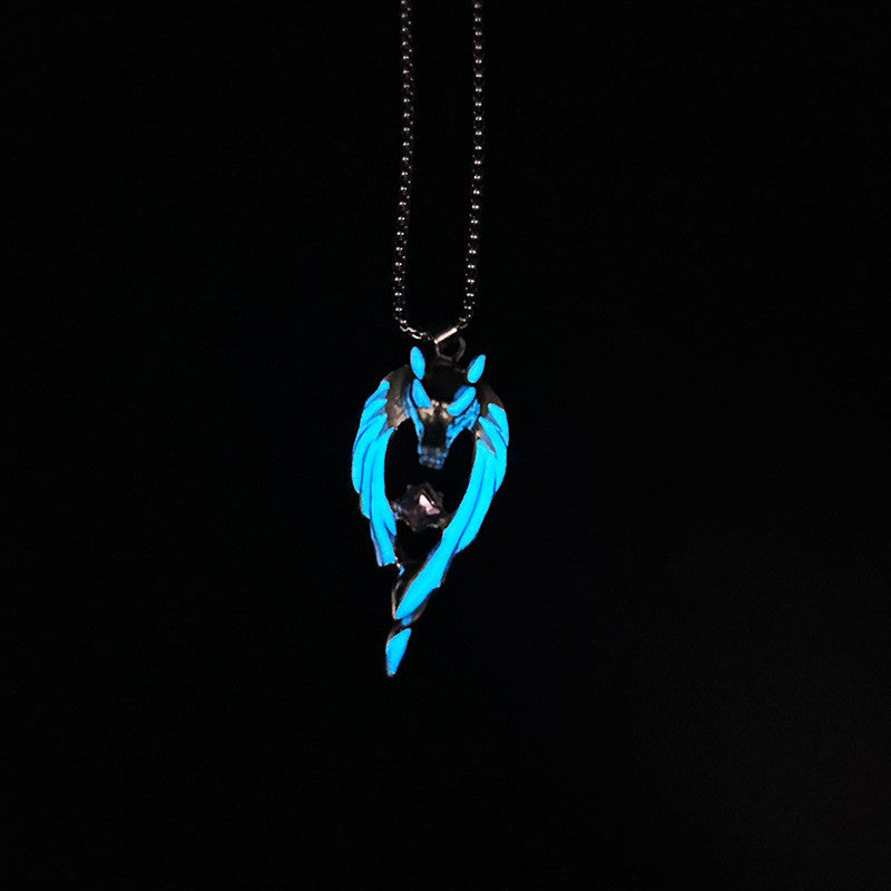 Luminous Wolf Necklace