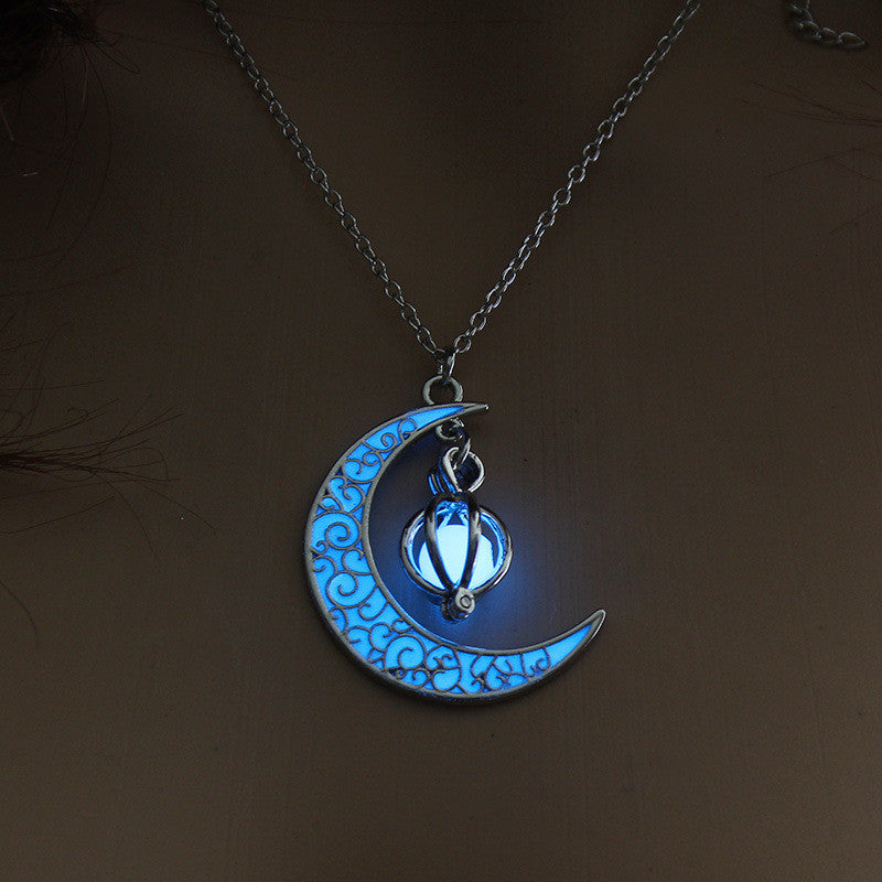 Collier de citrouille de lune lumineuse