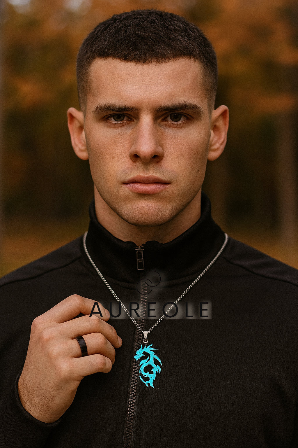 Luminous Flame Dragon Necklace