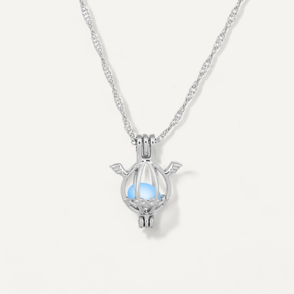 Collier ange foncé lumineux