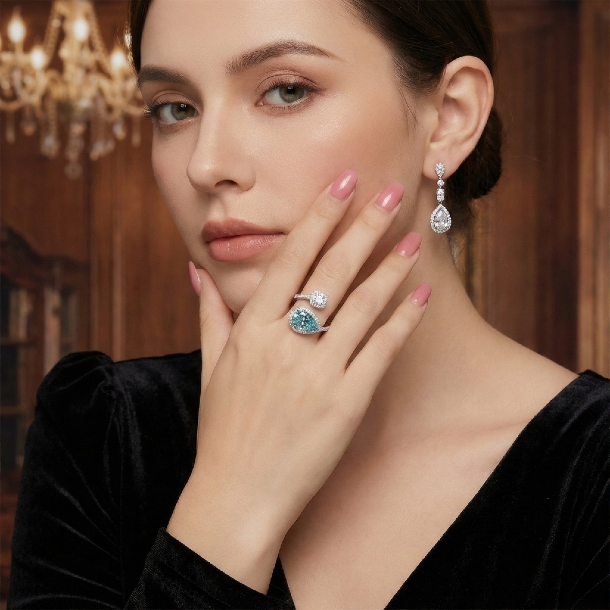 Bague Mirage en diamant et moissanite