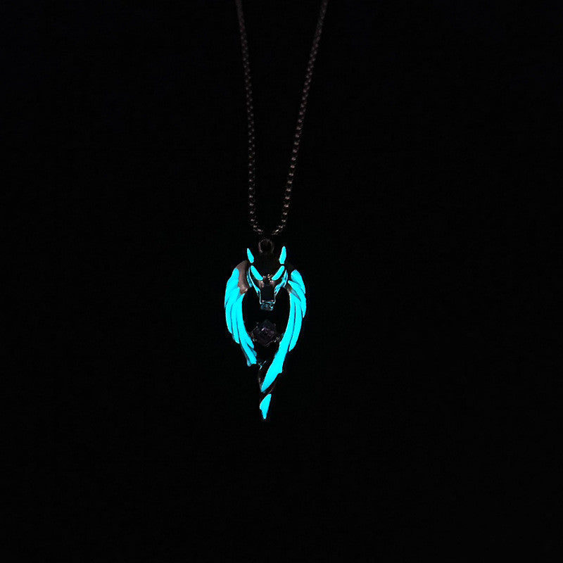 Luminous Wolf Necklace