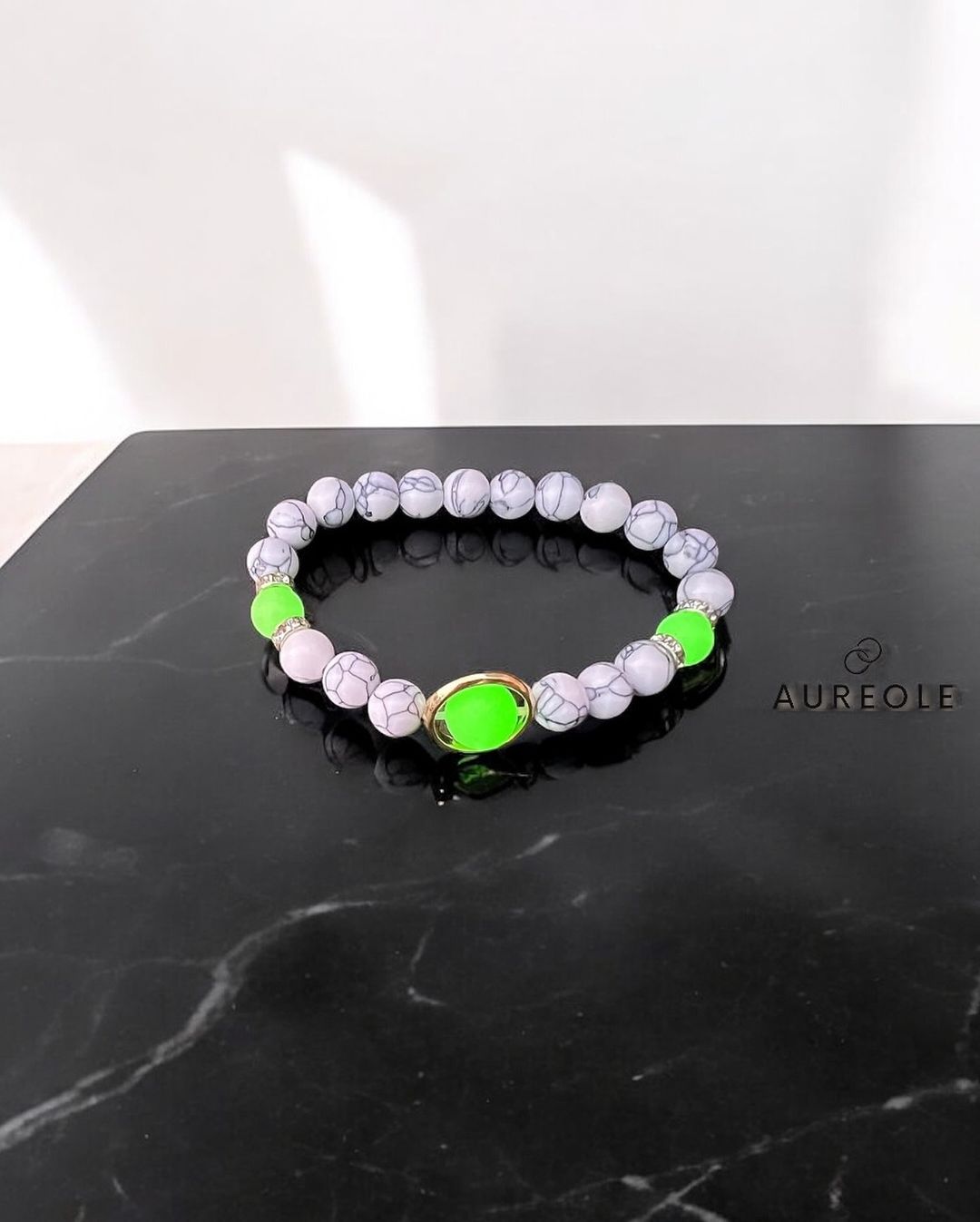 Pulsera de mármol luminosa