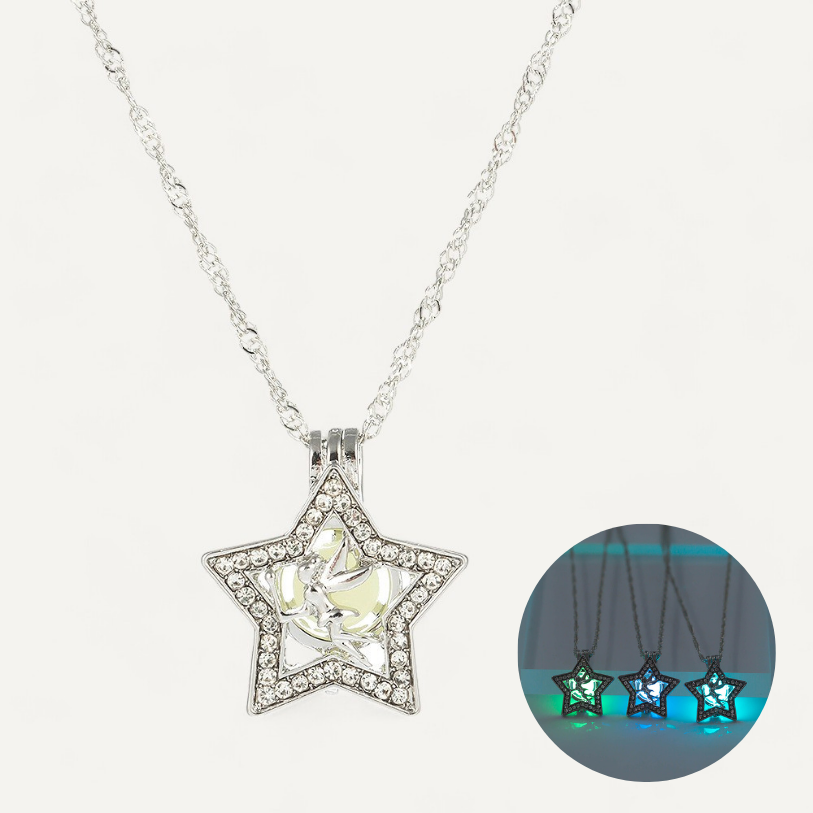 Collier Ange Pentagramme Lumineux