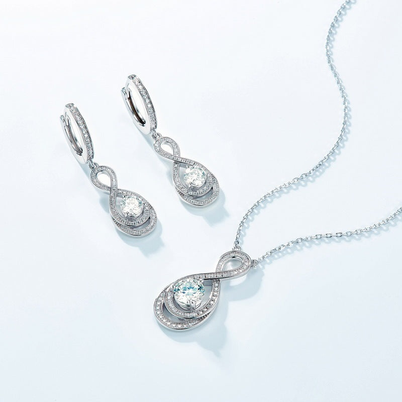 Moissanite Diamond Infinity Glow Necklace