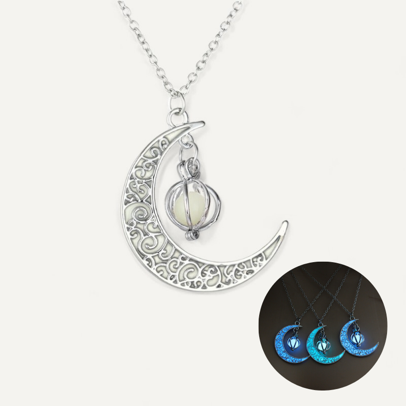 Collier de citrouille de lune lumineuse