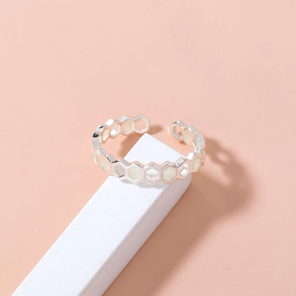 Luminous Honeycomb Ring