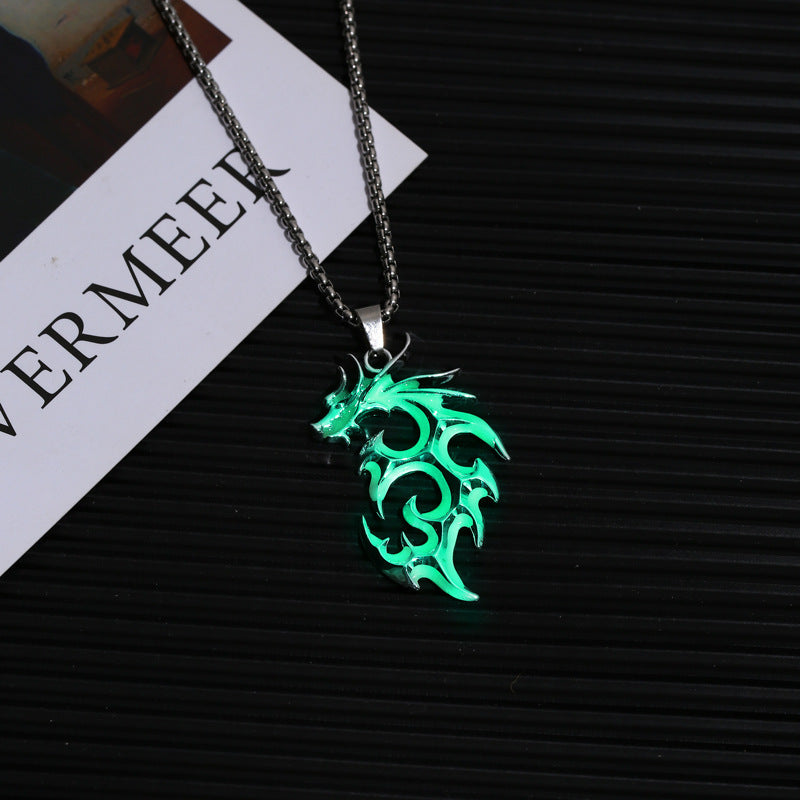 Luminous Flame Dragon Necklace