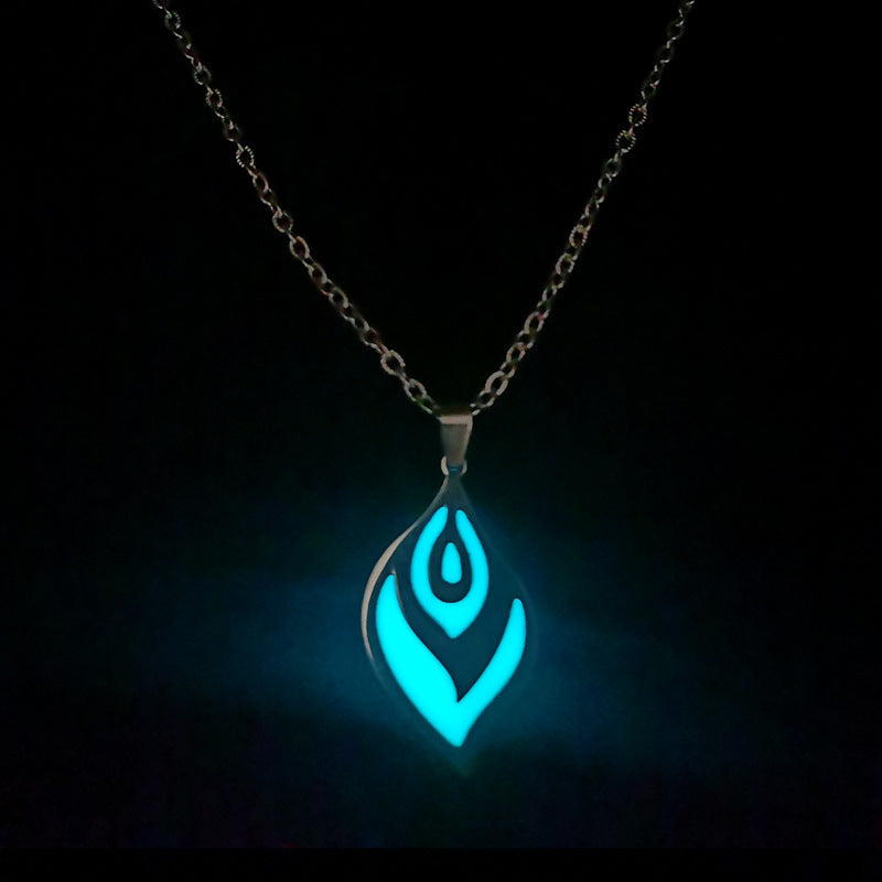 Collier pendentif géométrique lumineux 