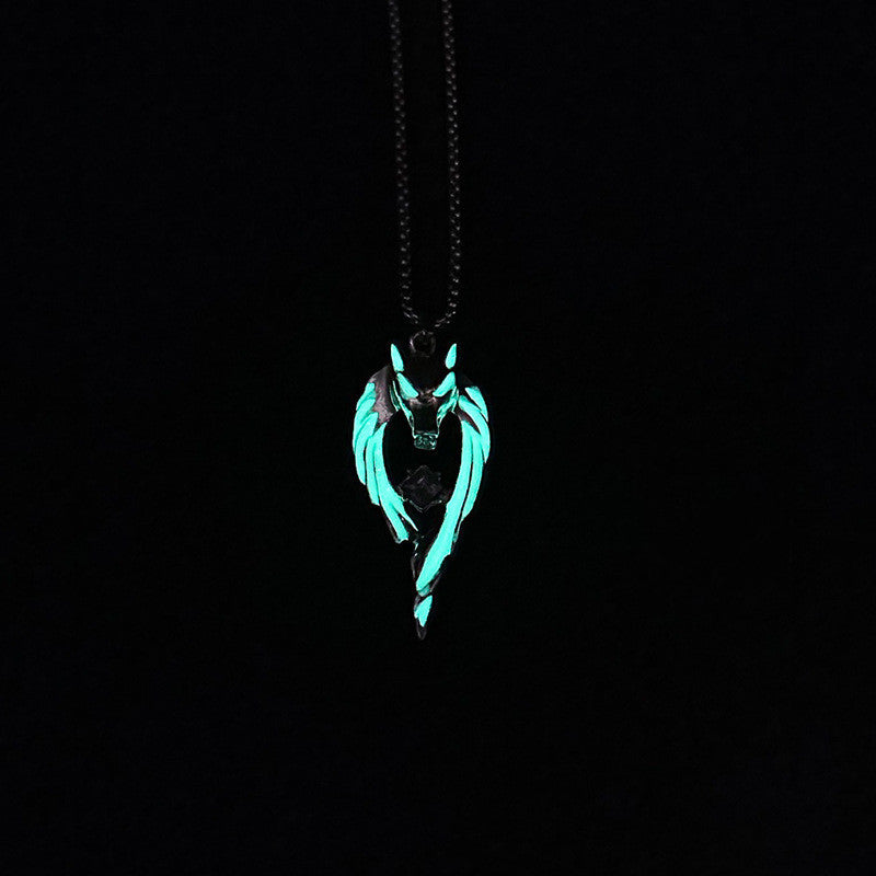 Luminous Wolf Necklace