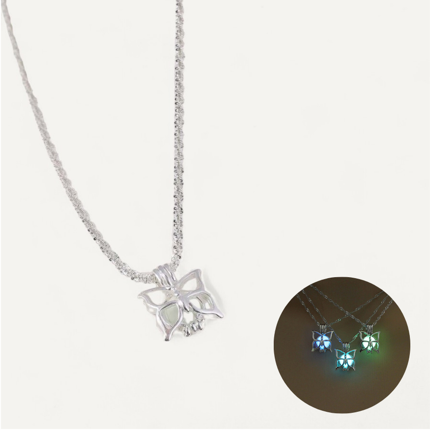 Luminous Little Butterfly Necklace