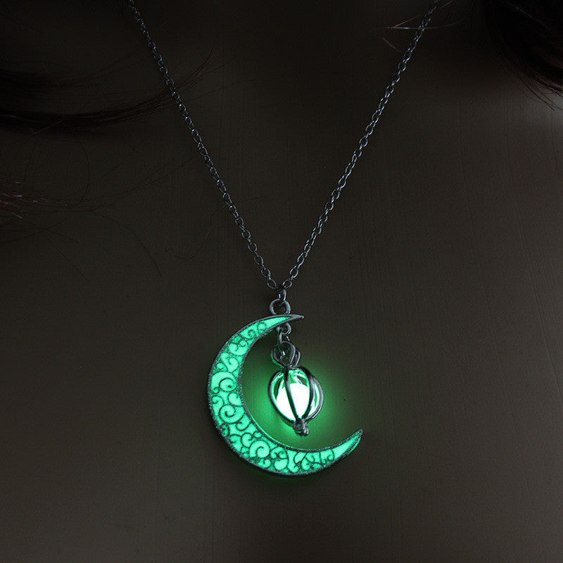 Collier de citrouille de lune lumineuse