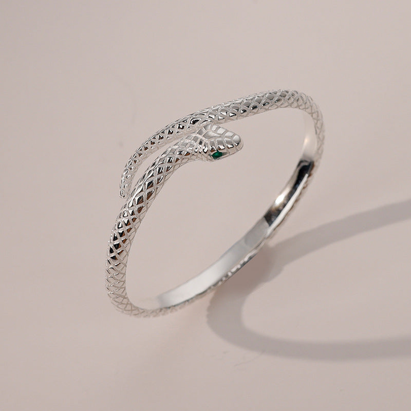 Pulsera de serpiente de plata