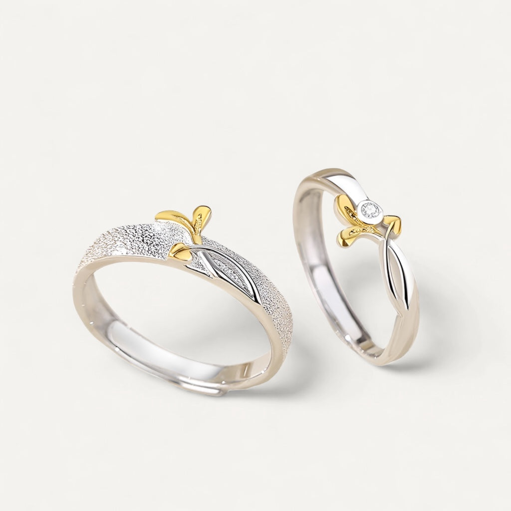 Golden Leaves Rings