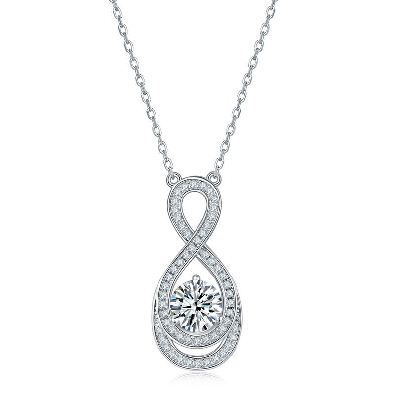 Moissanite Diamond Infinity Glow Necklace