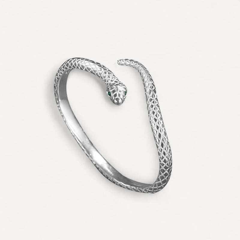 Pulsera de serpiente de plata