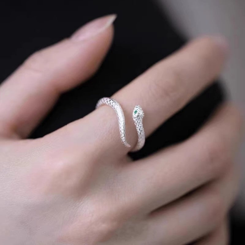 Bague serpent en argent