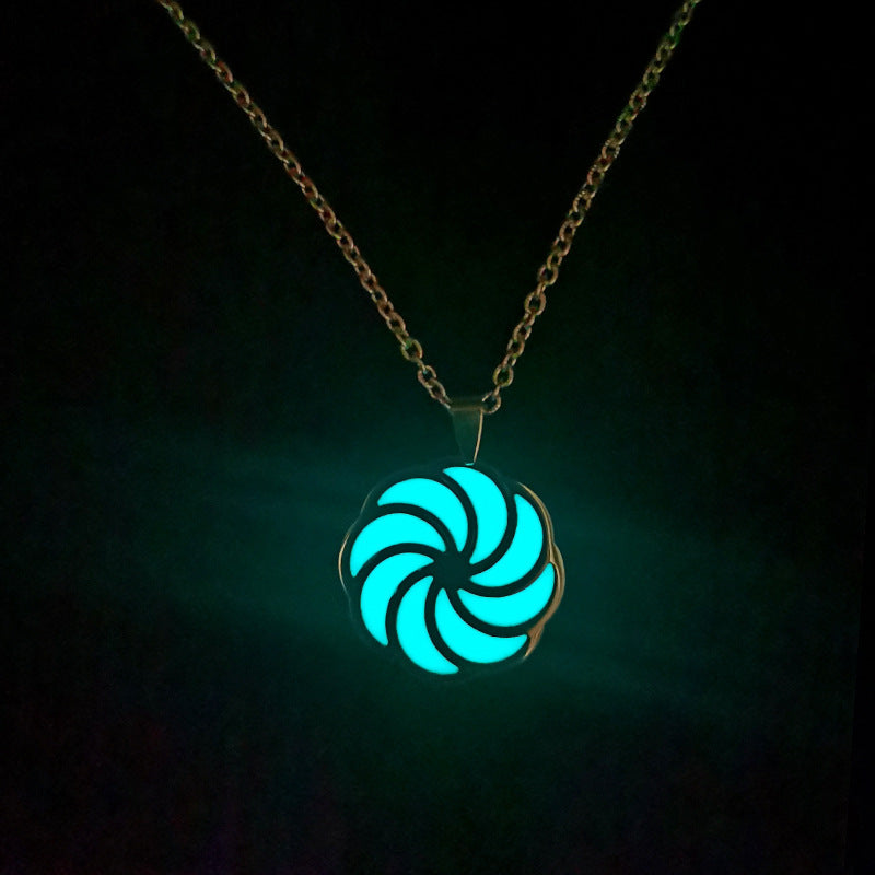 Collier pendentif géométrique lumineux 