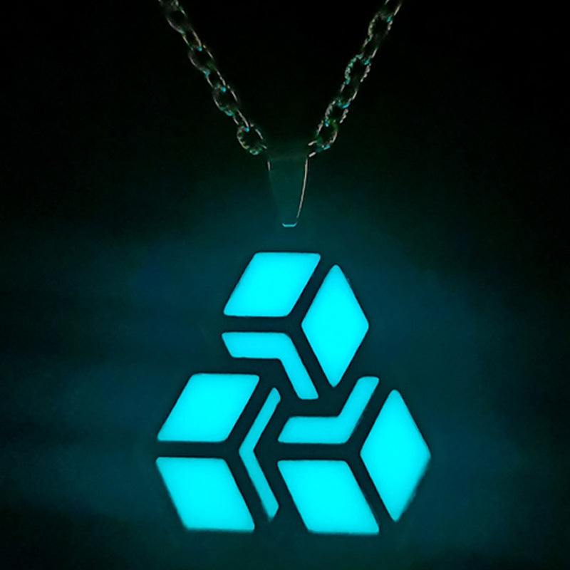 Collier pendentif géométrique lumineux 