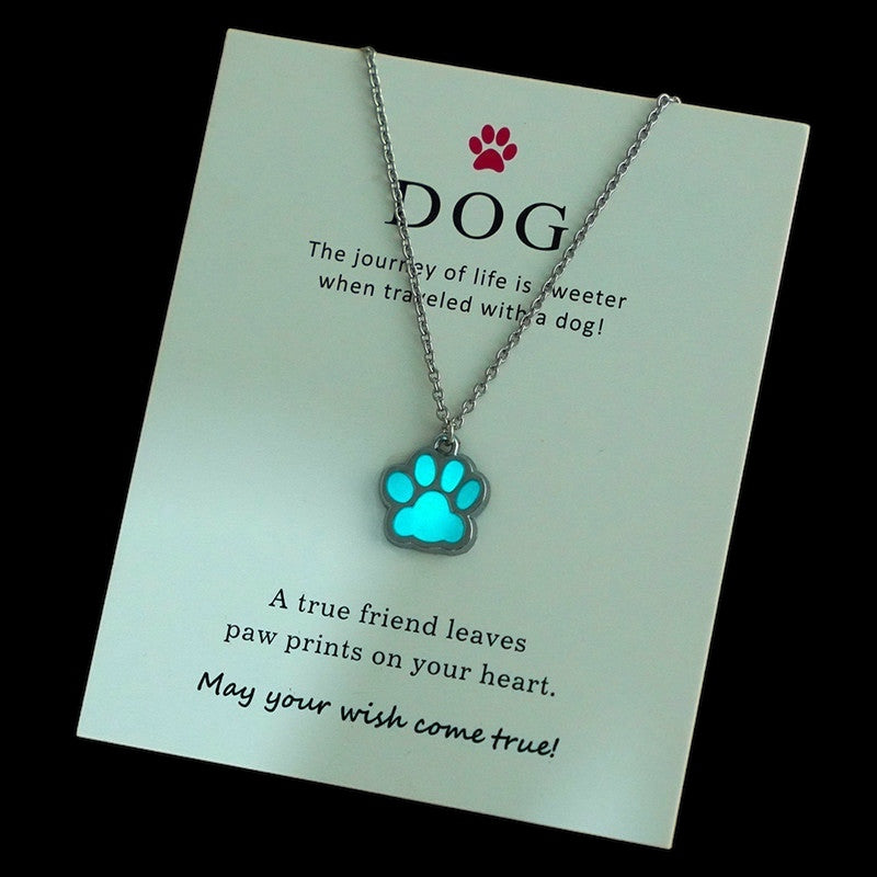 Luminous Dog Paw Necklace