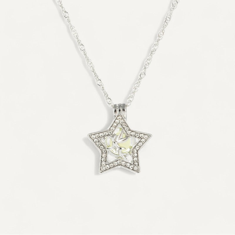 Collier Ange Pentagramme Lumineux