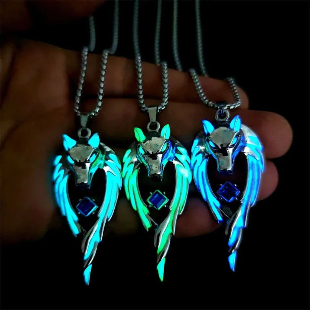 Luminous Wolf Necklace