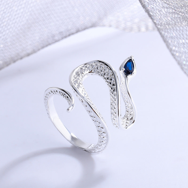 Bague serpent en argent