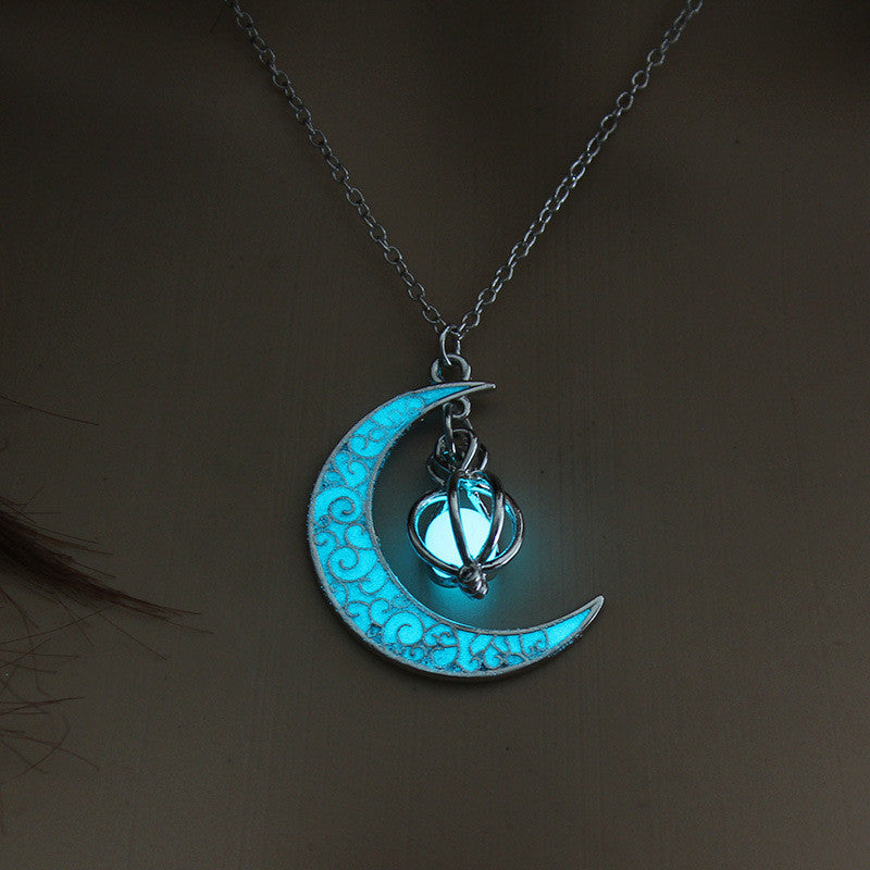 Collier de citrouille de lune lumineuse