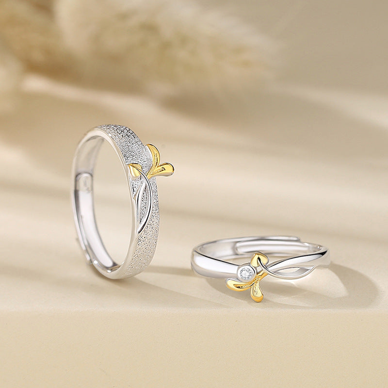 Golden Leaves Rings