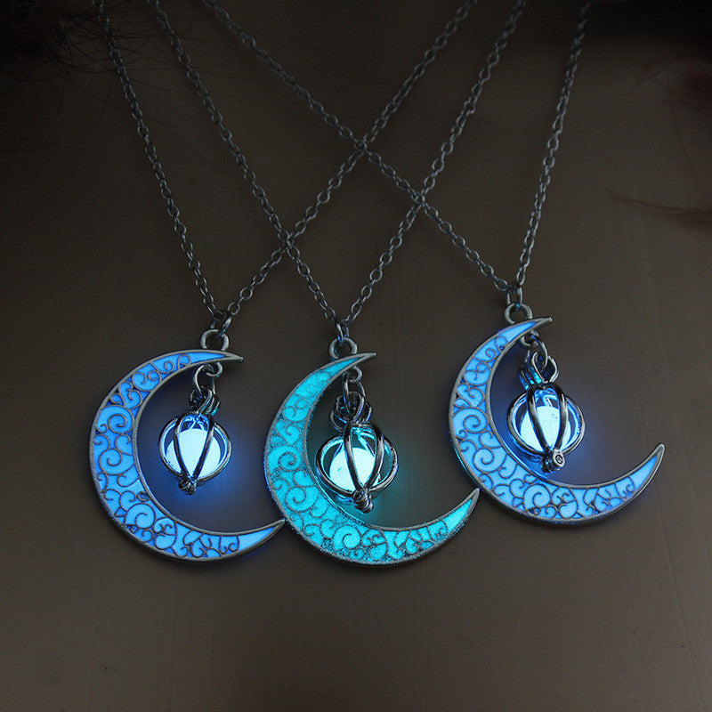 Collier de citrouille de lune lumineuse