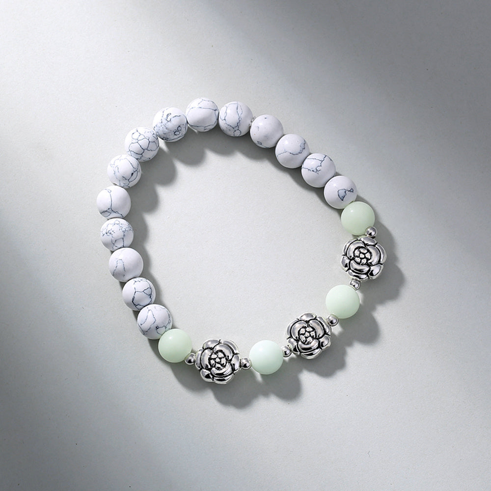 Luminous White Rose Bracelet